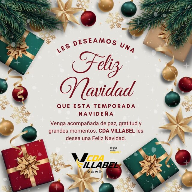✨🎄
En esta Navidad, deseamos que cada momento esté lleno de paz, gratitud y esperanza.
Que esta temporada sea una oportunidad para compartir, agradecer y comenzar nuevos caminos con energía positiva.
CDA Villabel les desea una Feliz Navidad y unas fiestas llenas de buenos momentos.